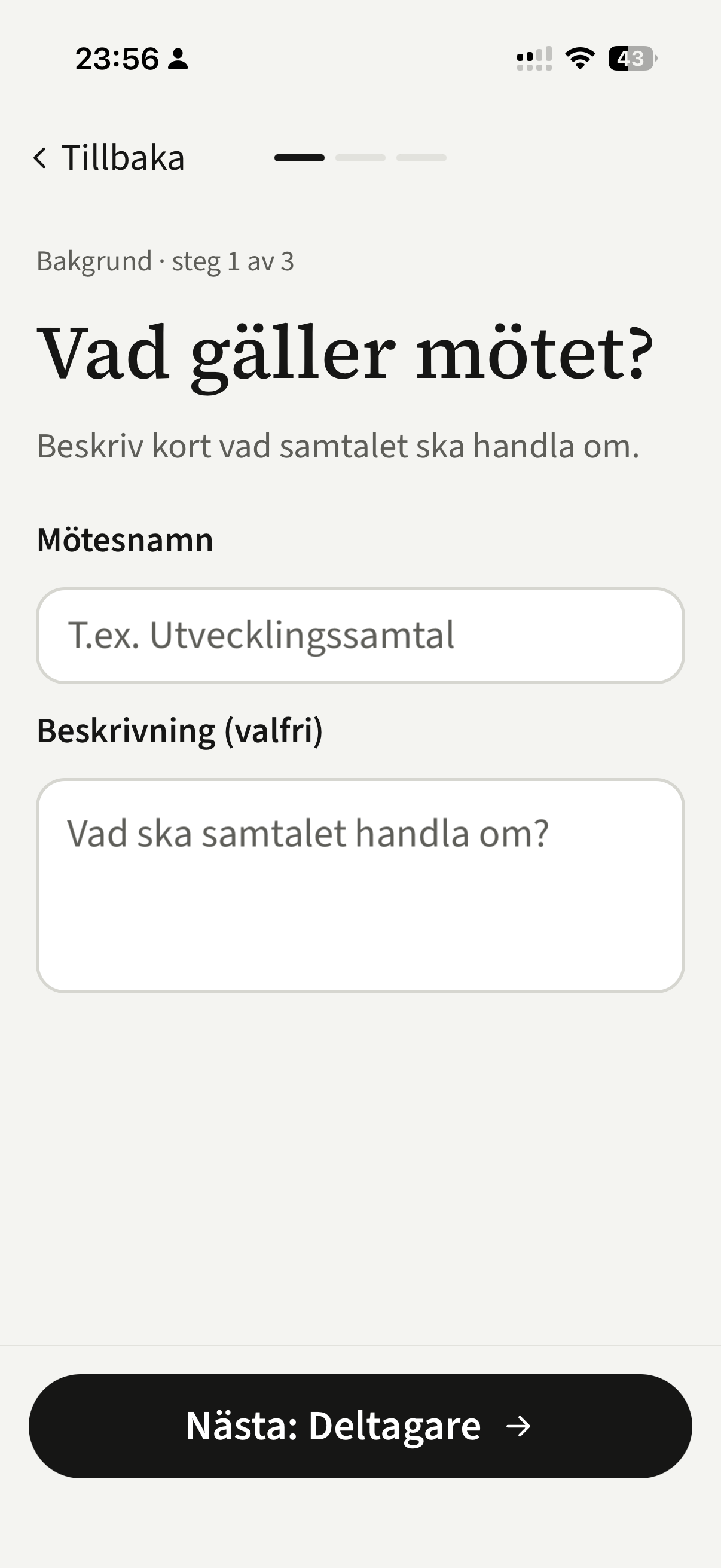 Journal steg 1